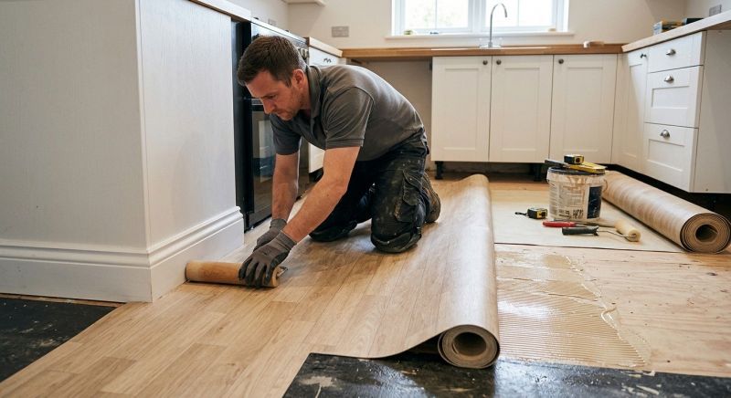 Sheet Linoleum Installation in Bowie, MD